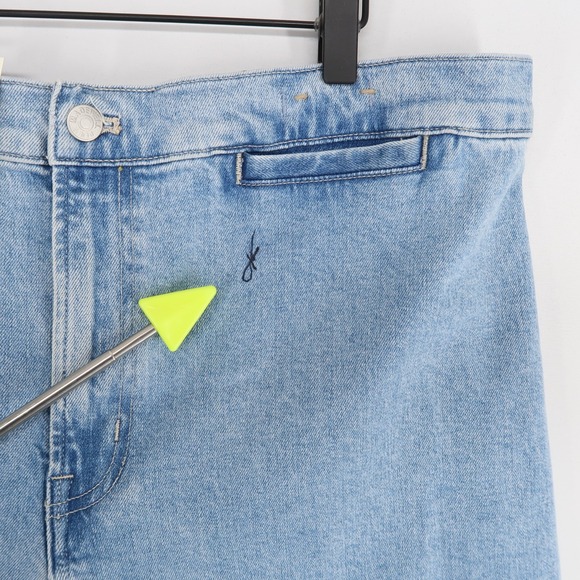 Madewell Emmett Jeans Womens 33 Blue Wide Leg High Rise Stretch Crop - Picture 3 of 12